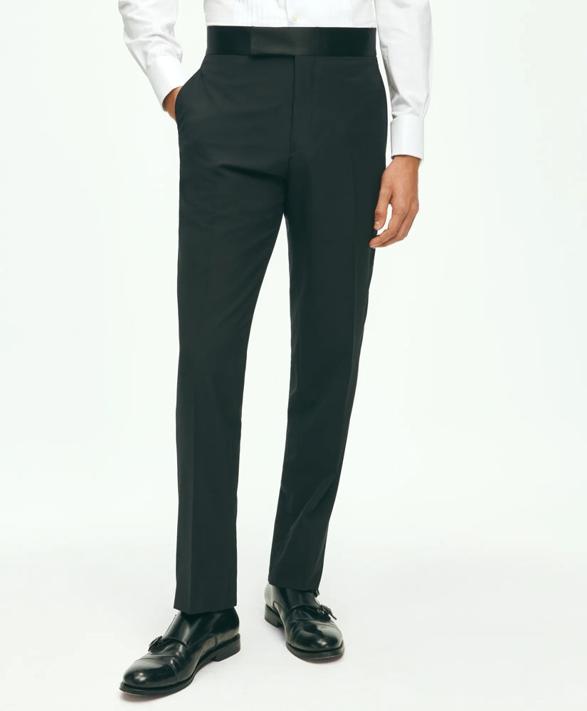 Black Fleece Tuxedo Pants in Wool-Silk | Brooks Brothers online shop