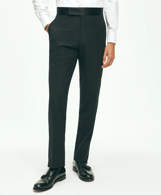 Black Fleece Tuxedo Pants in Wool-Silk | Brooks Brothers online shop
