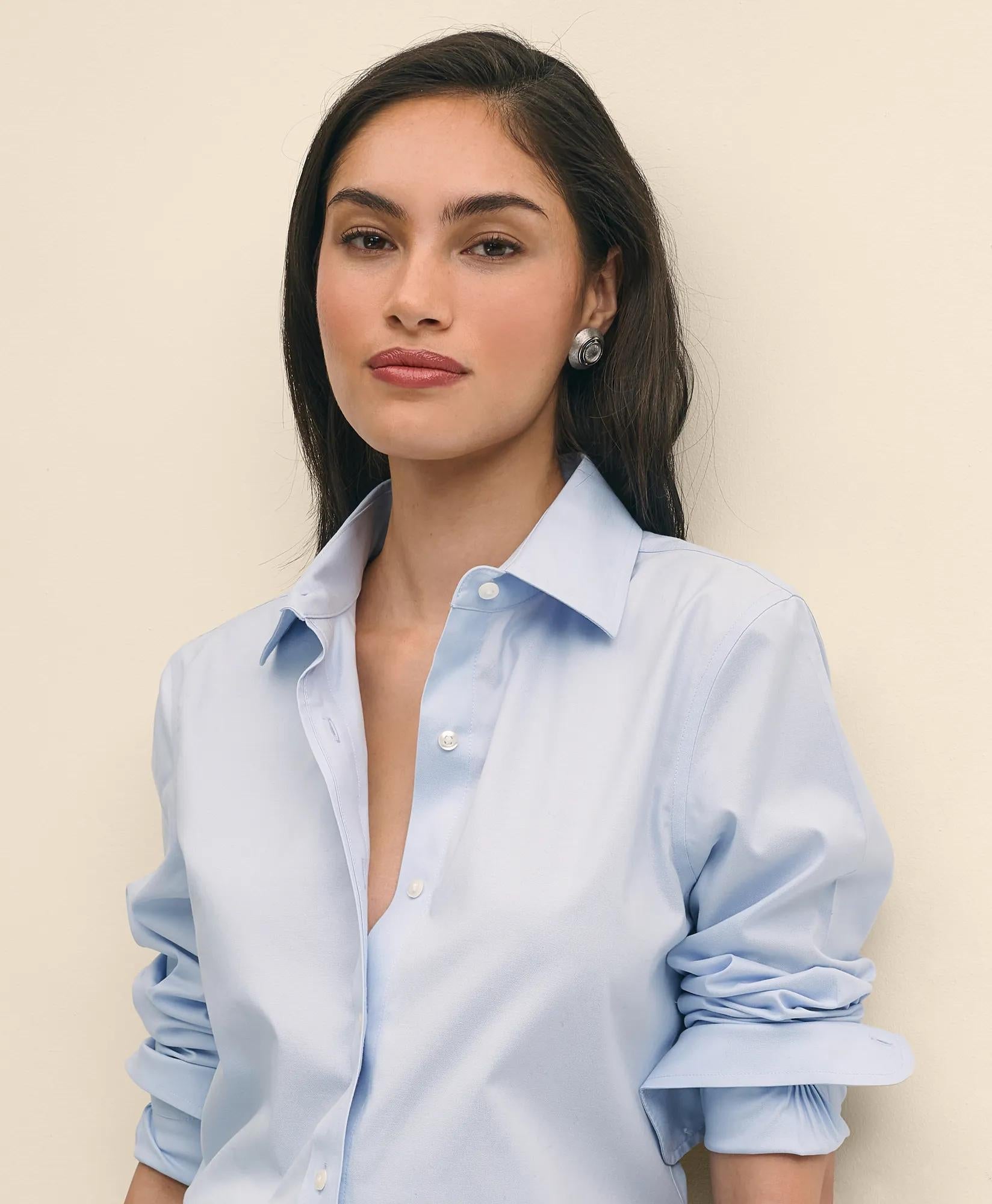 Classic-Fit Non-Iron Stretch Supima® Cotton Dress Shirt | Brooks Brothers cheap