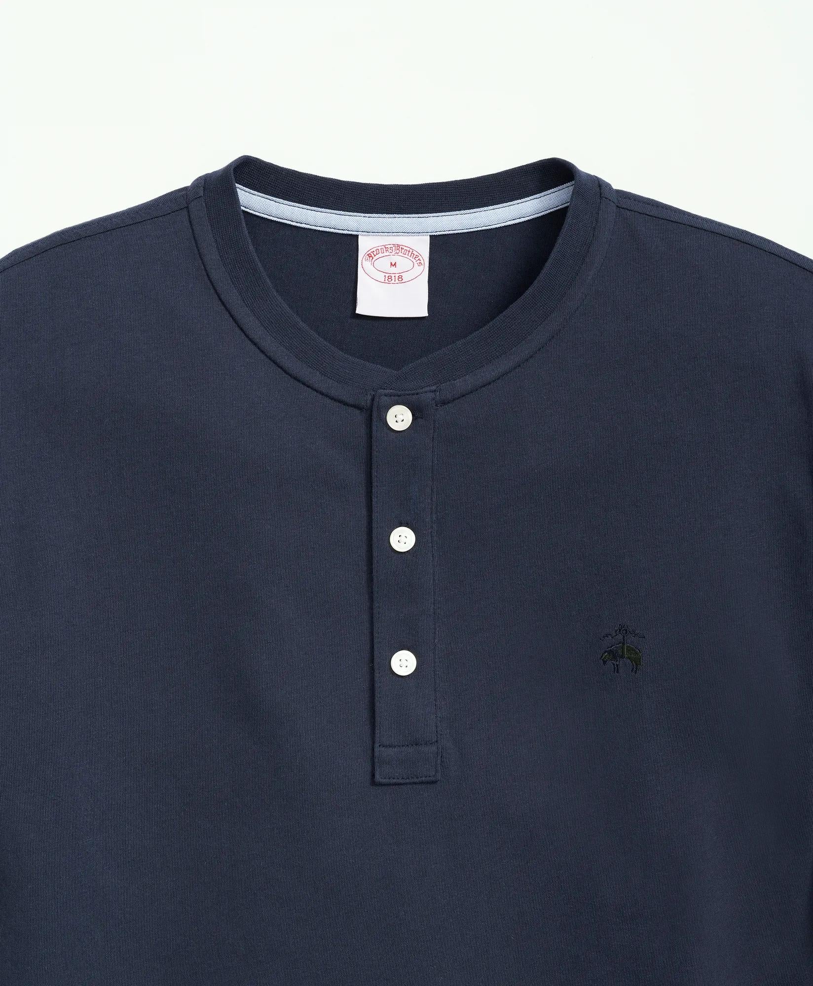 Cotton Henley Long-Sleeve T-Shirt | Brooks Brothers online