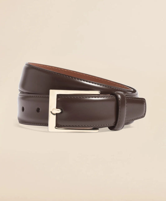 Gold Buckle Leather Dress Belt | Brooks Brothers cheap - US 3478