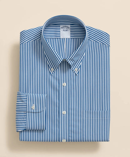 Pure Supima® Cotton Regular-Finish Polo Button Down Collar, Candy Stripe Dress Shirt | Brooks Brothers online