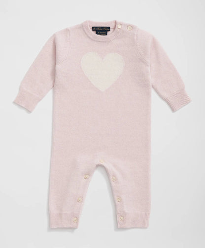 Cashmere Heart Motif Onesie | Brooks Brothers discount