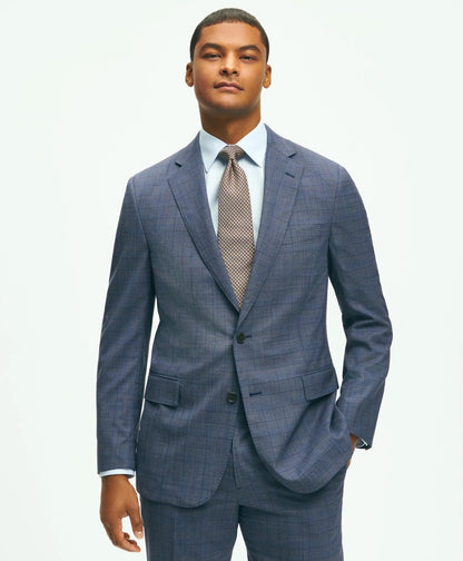 Classic Fit Wool Checked 1818 Suit | Brooks Brothers on sale