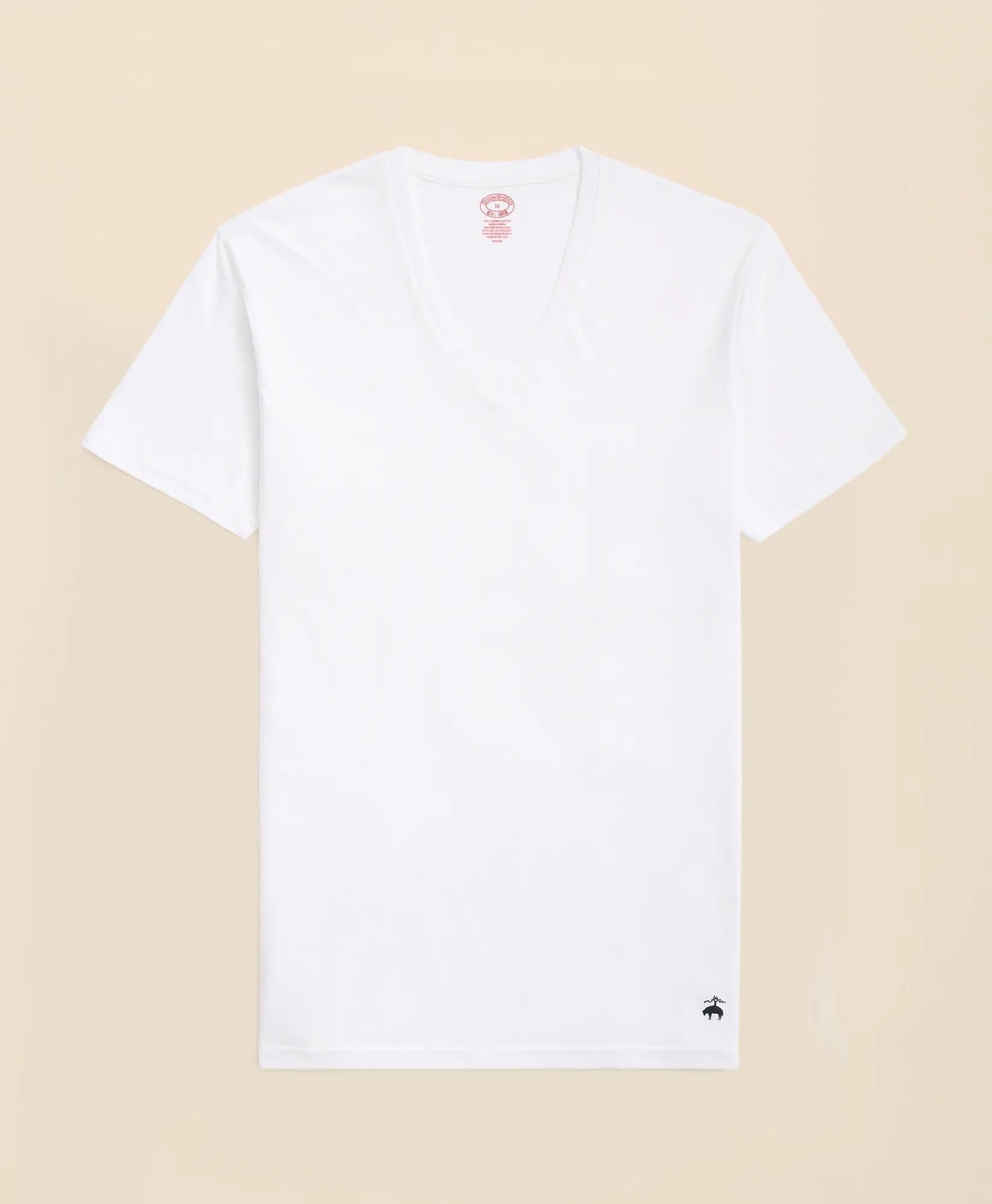 Supima® Cotton V-Neck Undershirt-3 Pack | Brooks Brothers sale