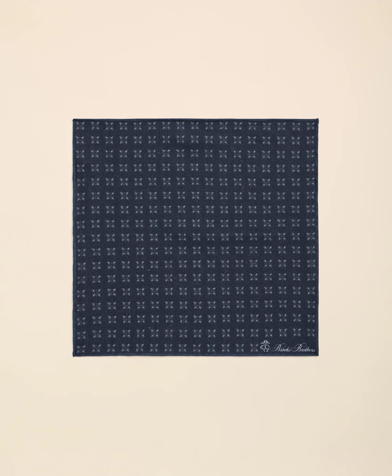Linen Geometric Pocket Square | Brooks Brothers for sale