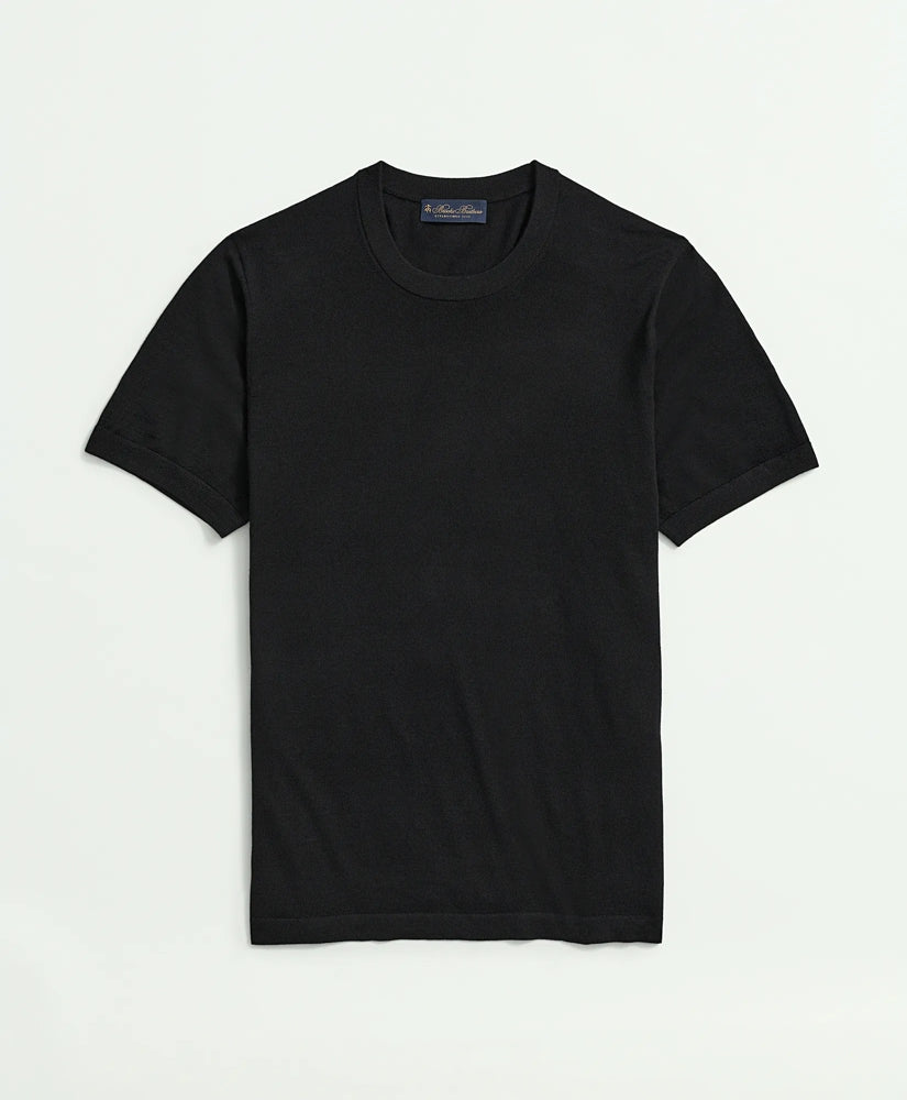 Lightweight Luxe All-Season Sweater, Short Sleeve Crewneck | Brooks Brothers online - US 4614