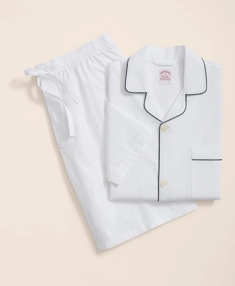 Cotton Broadcloth Short Pajamas | Brooks Brothers for sale