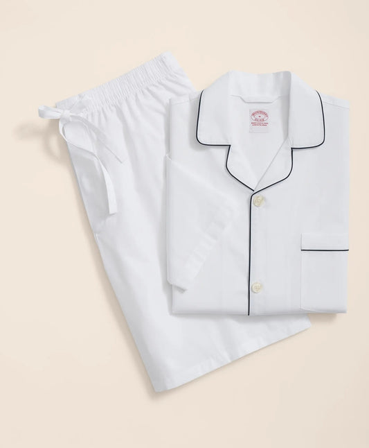 Cotton Broadcloth Short Pajamas | Brooks Brothers for sale