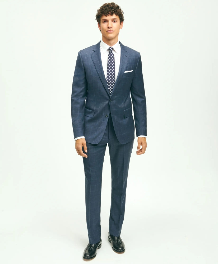 Classic Fit Wool Windowpane 1818 Suit | Brooks Brothers online shop