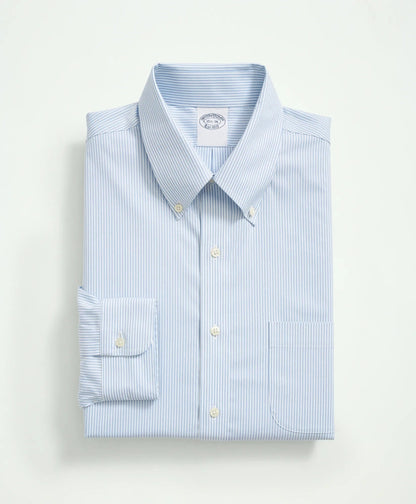 Stretch Supima® Cotton Non-Iron Pinpoint Oxford Button-Down Collar, Candy Stripe Dress Shirt | Brooks Brothers online - US 3187