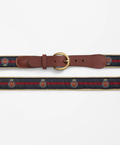 Ribbon Overlay Brooks Brothers Crest Belt | Brooks Brothers discount
