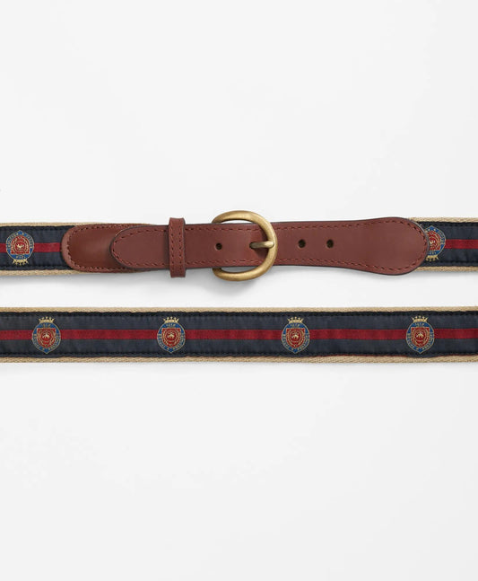 Ribbon Overlay Brooks Brothers Crest Belt | Brooks Brothers discount