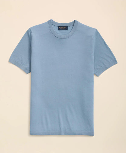 Lightweight Luxe All-Season Sweater, Short Sleeve Crewneck | Brooks Brothers online