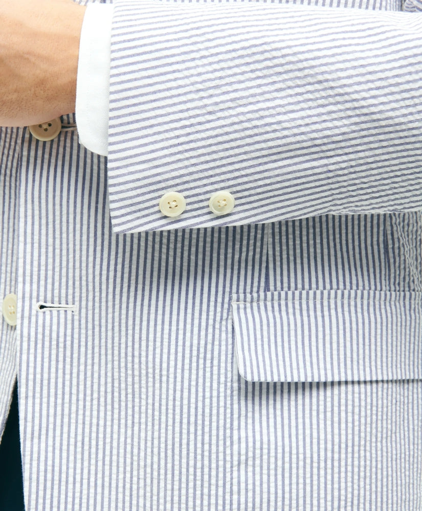 Classic Fit Stretch Cotton Seersucker Sport Coat | Brooks Brothers on sale