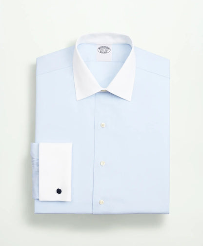 Stretch Supima® Cotton Non-Iron Pinpoint Oxford Contrast Ainsley Collar Dress Shirt | Brooks Brothers for sale