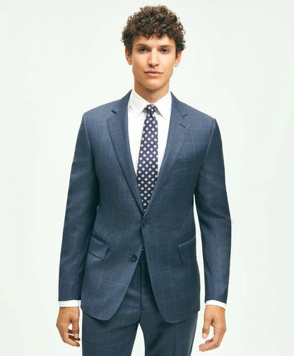 Classic Fit Wool Windowpane 1818 Suit | Brooks Brothers online shop