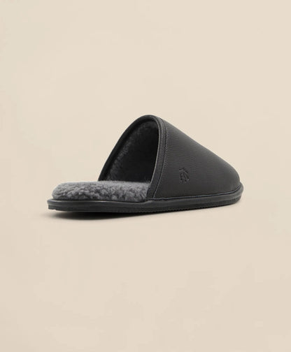 Shearling Lined Leather Slippers | Brooks Brothers on sale