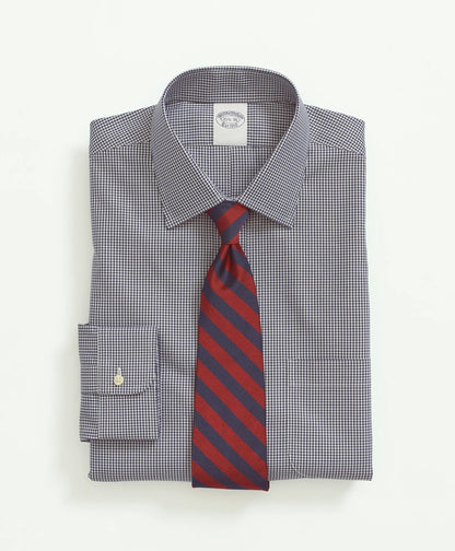 Stretch Supima® Cotton Non-Iron Pinpoint Oxford Ainsley Collar, Gingham Dress Shirt | Brooks Brothers online shop - US 2073
