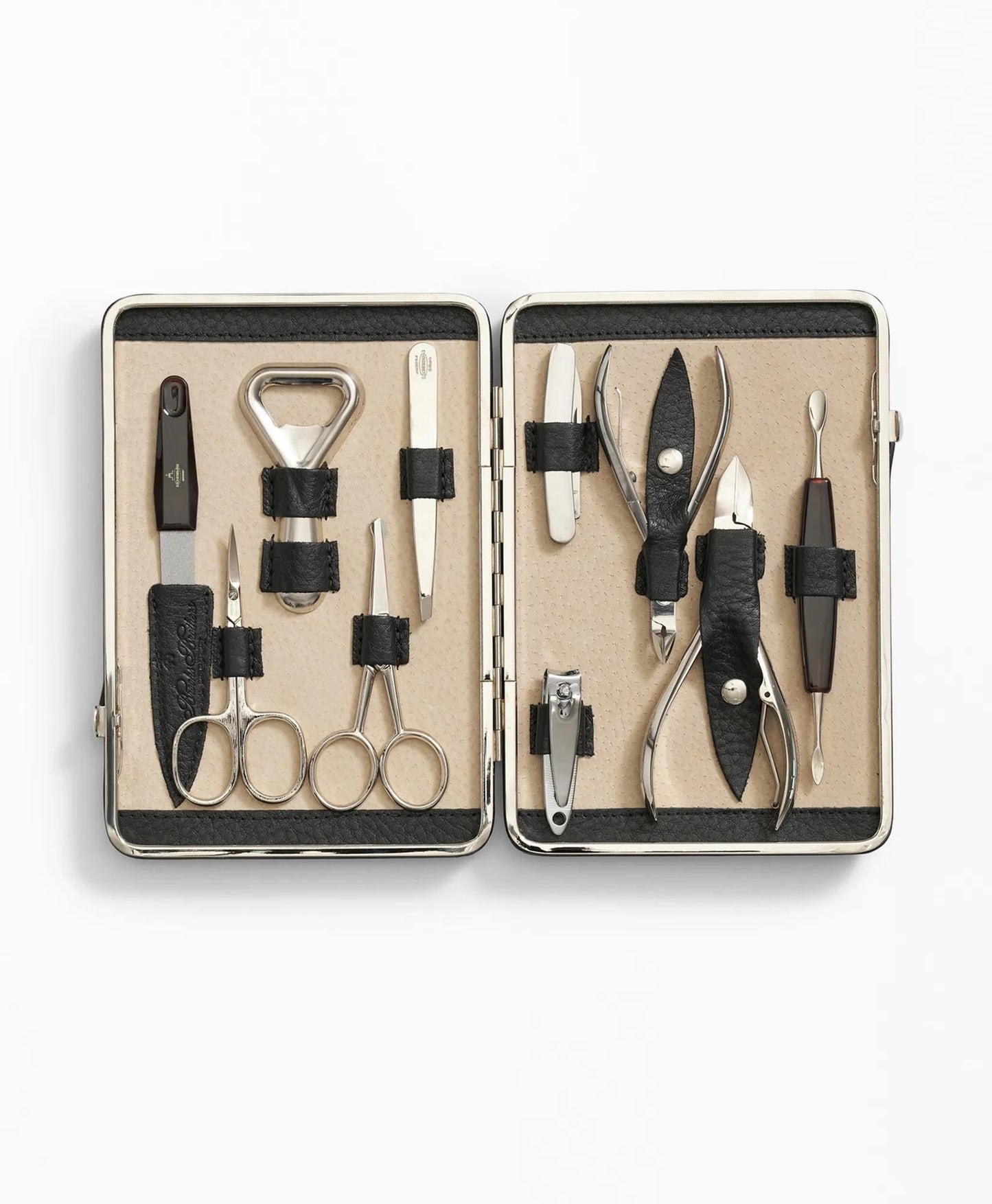 Stainless Steel Manicure Set With Calfskin Case | Brooks Brothers online shop