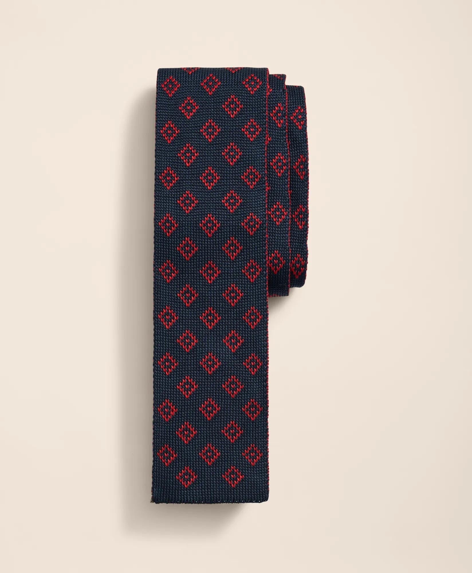 Silk Diamond Geo Knit Tie | Brooks Brothers sale