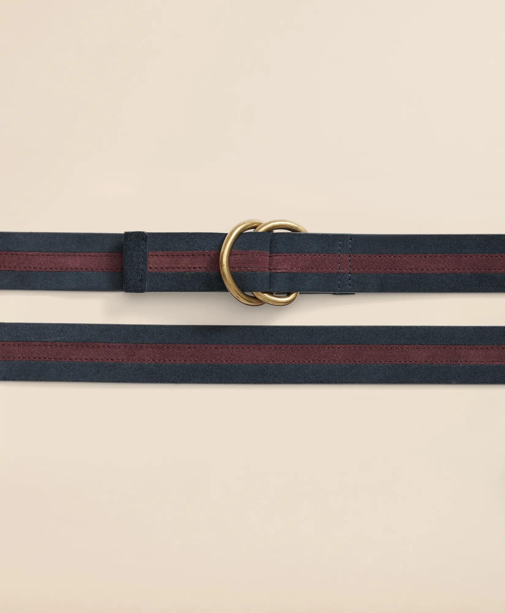 Suede Stripe D-Ring Belt | Brooks Brothers discount