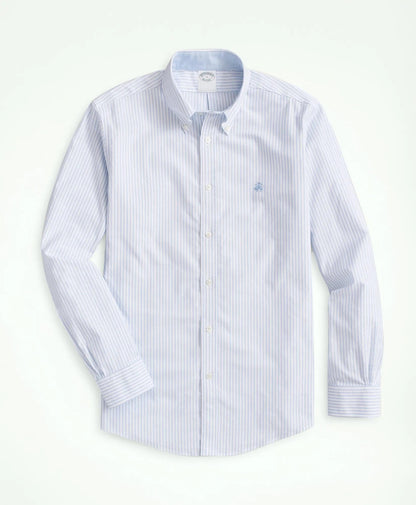 Stretch Non-Iron Oxford Button-Down Collar, Bengal Stripe Sport Shirt | Brooks Brothers for sale