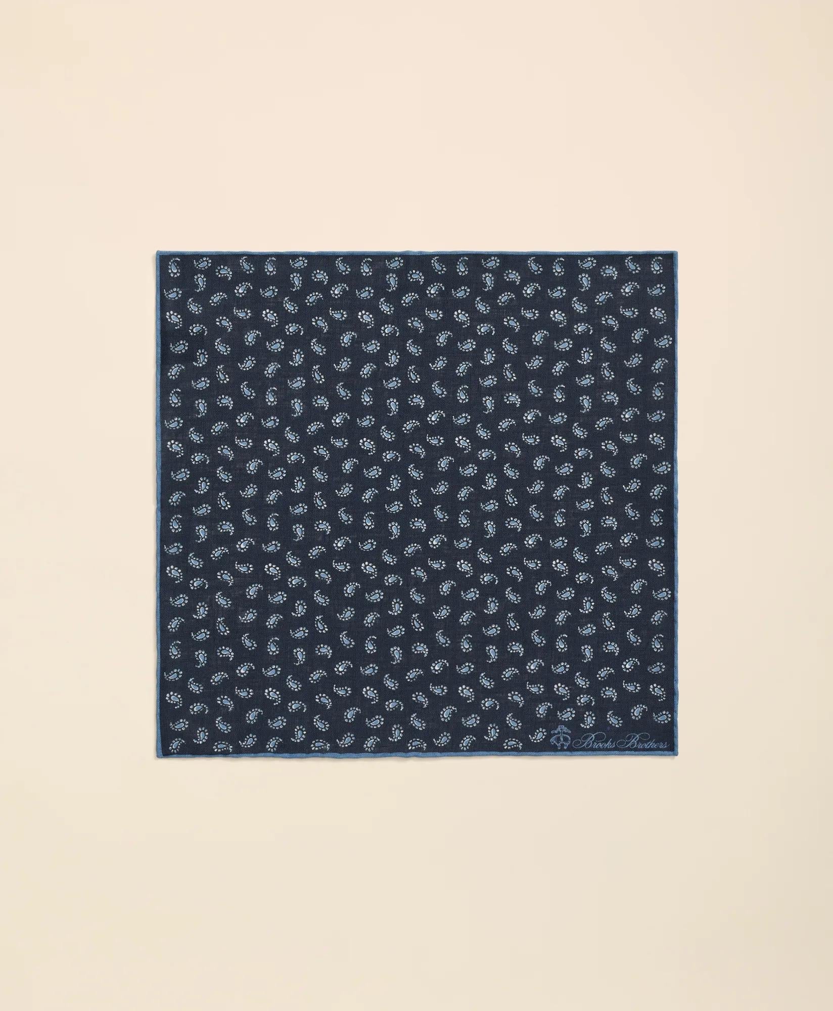 Linen Paisley Pocket Square | Brooks Brothers for sale