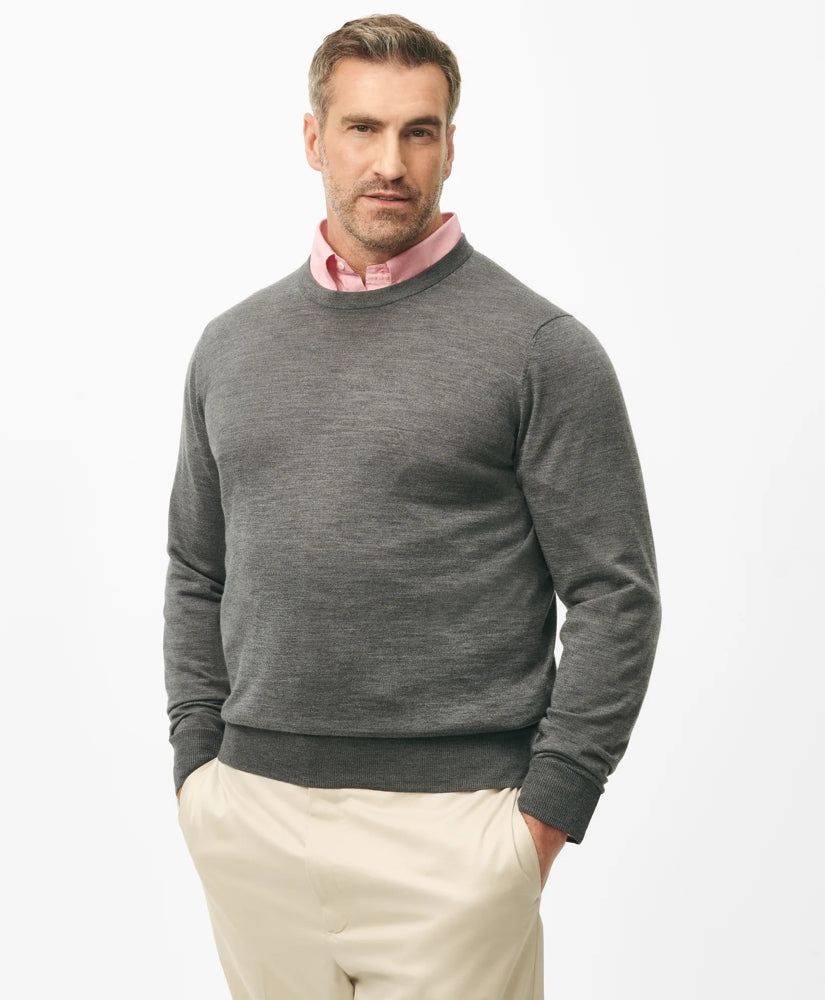 Big & Tall Ultimate Merino Wool Crewneck Sweater | Brooks Brothers discount - US 3376