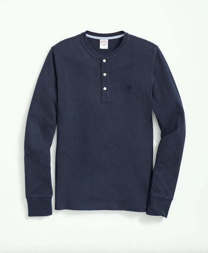 Cotton Henley Long-Sleeve T-Shirt | Brooks Brothers online