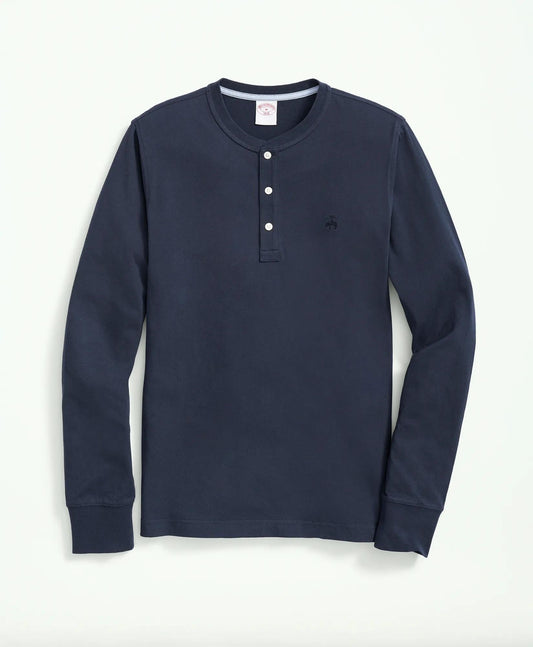 Cotton Henley Long-Sleeve T-Shirt | Brooks Brothers online