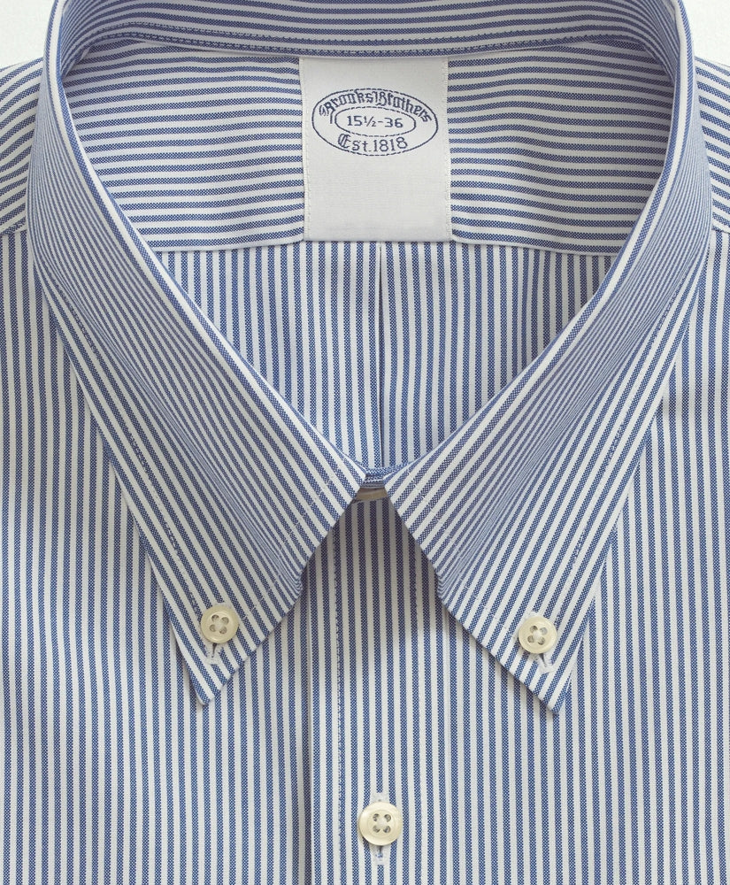 Stretch Supima® Cotton Non-Iron Pinpoint Oxford Button-Down Collar, Candy Stripe Dress Shirt | Brooks Brothers online