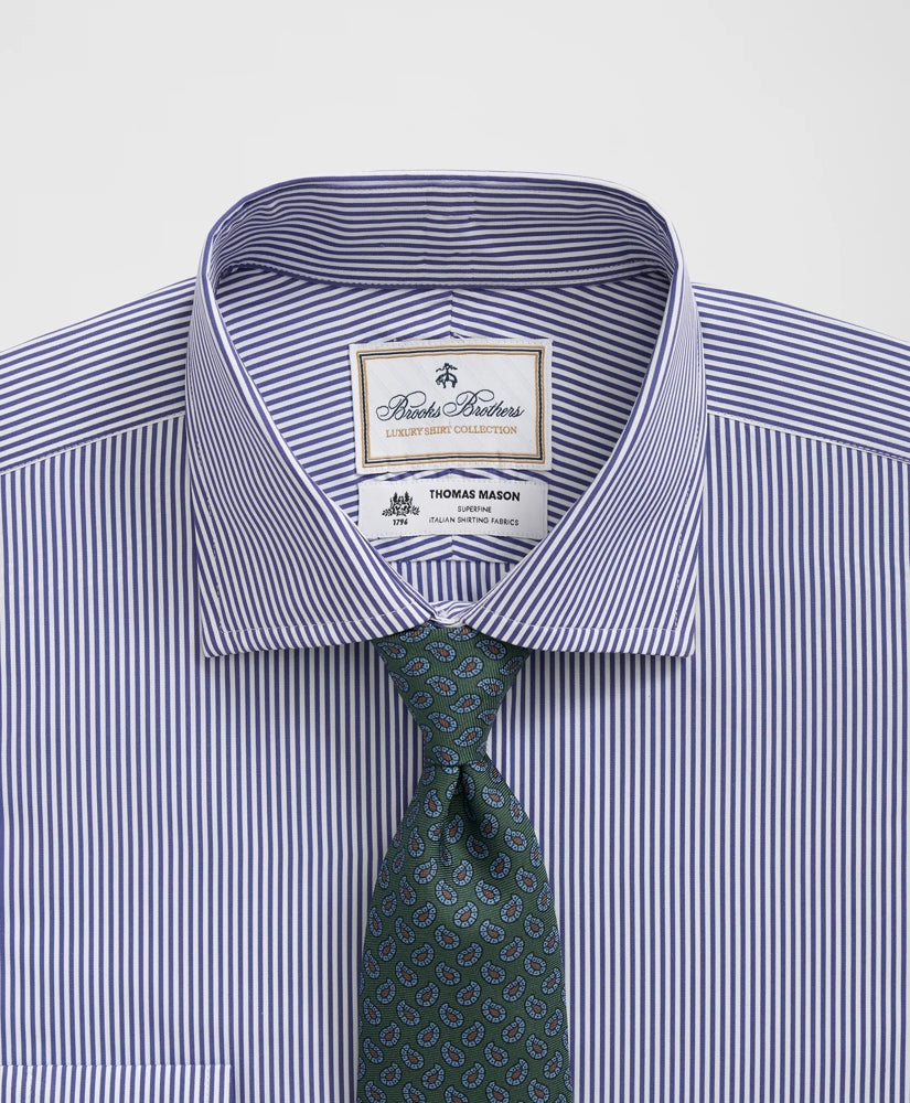Brooks Brothers X Thomas Mason® Cotton English Collar, Striped Dress Shirt | Brooks Brothers on sale
