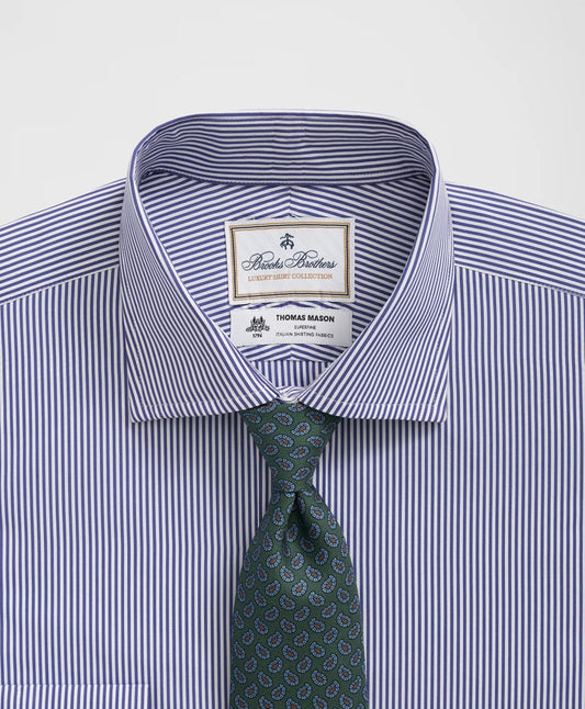 Brooks Brothers X Thomas Mason® Cotton English Collar, Striped Dress Shirt | Brooks Brothers on sale