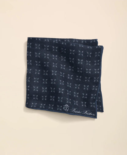 Linen Geometric Pocket Square | Brooks Brothers for sale