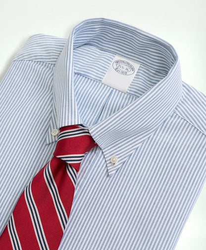 American-Made Oxford Cloth Button-Down Stripe Dress Shirt | Brooks Brothers cheap