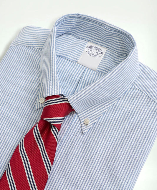 American-Made Oxford Cloth Button-Down Stripe Dress Shirt | Brooks Brothers cheap