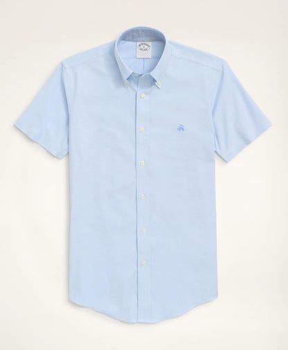 Stretch Non-Iron Oxford Button-Down Collar Short-Sleeve Sport Shirt | Brooks Brothers online shop