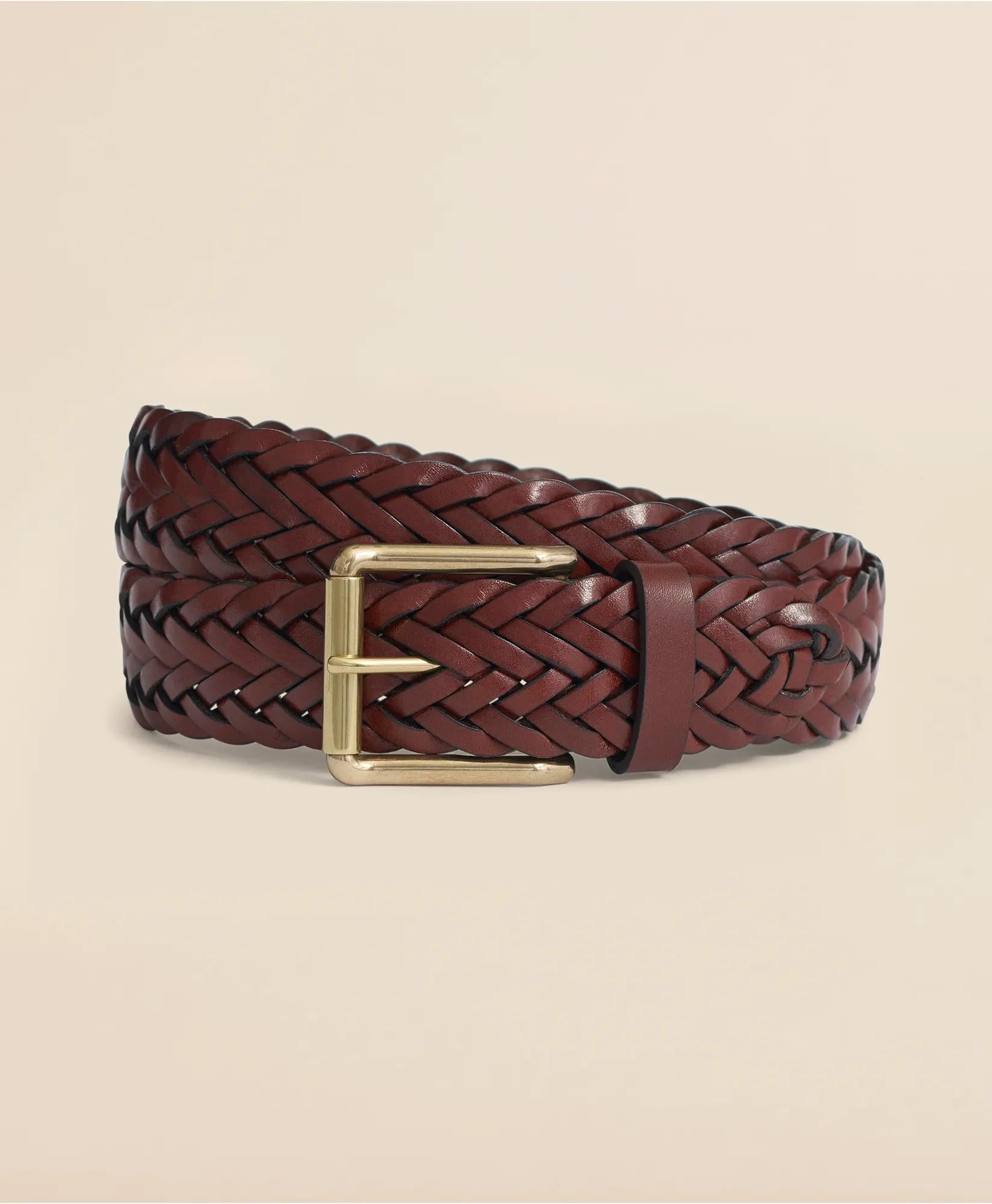 Braided Leather Belt | Brooks Brothers online shop