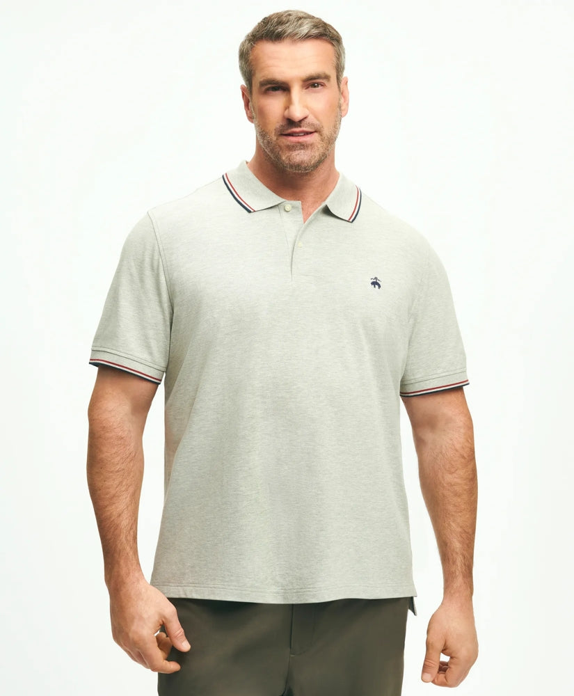 Big & Tall Golden Fleece® Supima® Tipped Polo Shirt | Brooks Brothers discount - US 6848