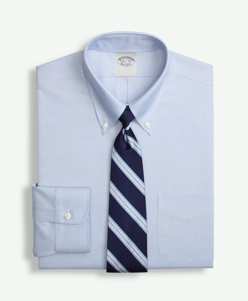 Big & Tall Stretch Dress Shirt, Non-Iron Pinpoint Button-Down Collar | Brooks Brothers cheap