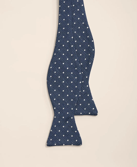 Silk-Linen Mini Dot Bow Tie | Brooks Brothers online