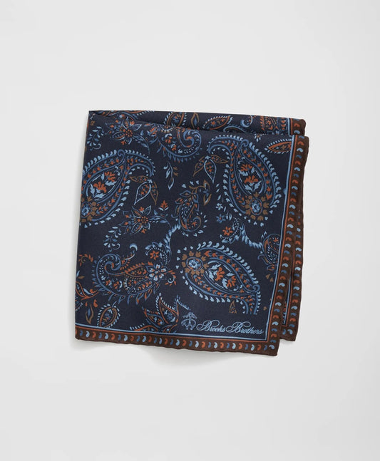 Large Paisley Silk Pocket Square | Brooks Brothers on sale