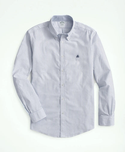 Stretch Non-Iron Oxford Button-Down Collar, Bengal Stripe Sport Shirt | Brooks Brothers for sale - US 9799