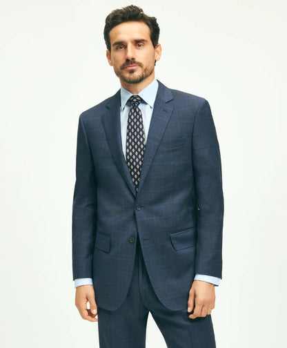 Traditional Fit Wool Checked 1818 Suit | Brooks Brothers on sale