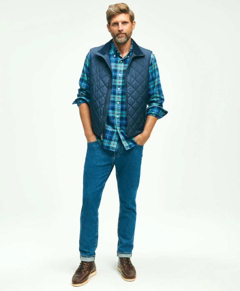 Water Repellent Diamond Quilted Vest | Brooks Brothers on sale
