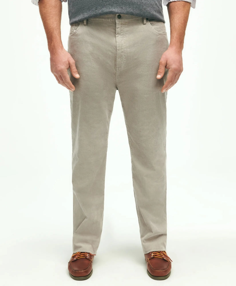 Big & Tall Five-Pocket Stretch Corduroy Cotton Pants | Brooks Brothers on sale - US 6726