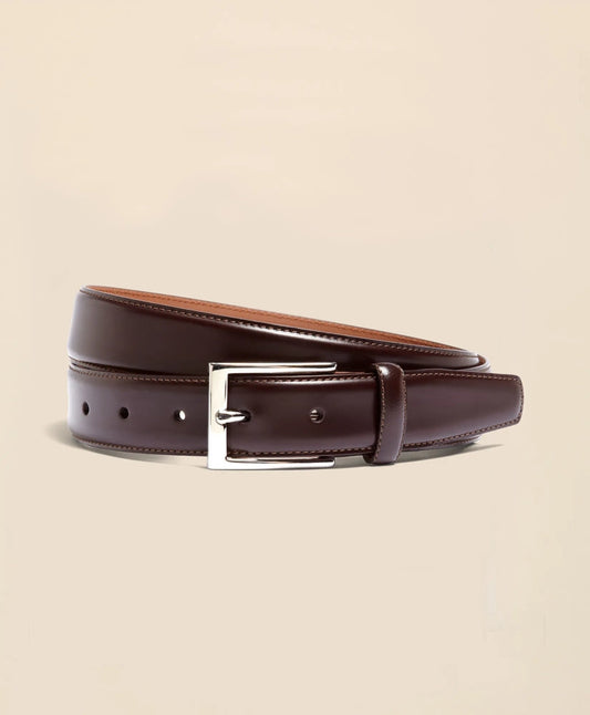 Silver Buckle Leather Dress Belt | Brooks Brothers discount - US 1550