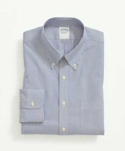 Stretch Supima® Cotton Non-Iron Pinpoint Oxford Button-Down Collar, Candy Stripe Dress Shirt | Brooks Brothers online