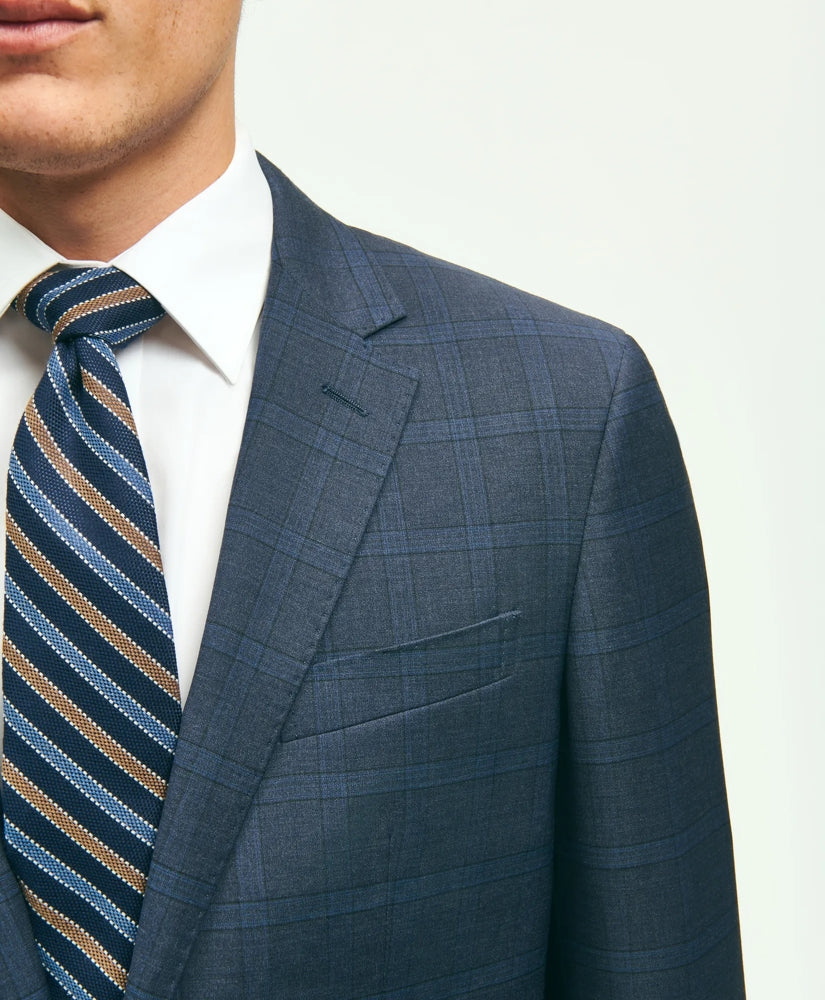 Slim Fit Wool Checked 1818 Suit | Brooks Brothers sale